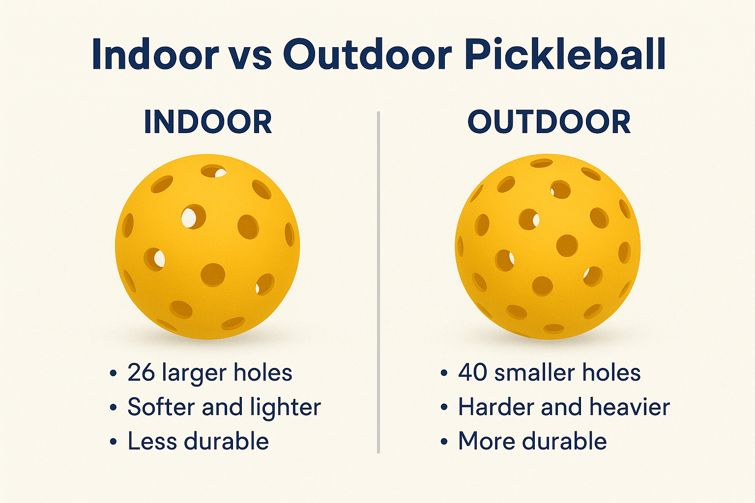 Indoor vs Outdoor Pickleball